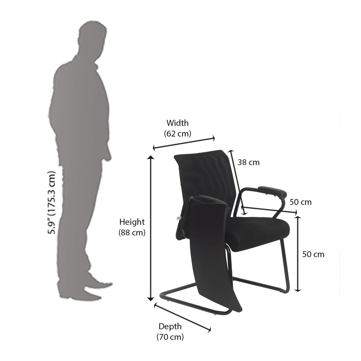 Thames Training Mesh Chair (Black)