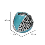 Round Jaali Votive (Sea Green & Silver)