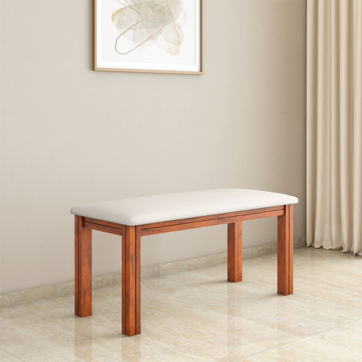 Nilkamal Vera 4 Searer Solid Wood Dining Bench