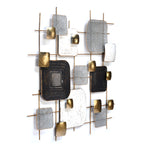 Quadra Metal Wall Decor - Black, White & Gold