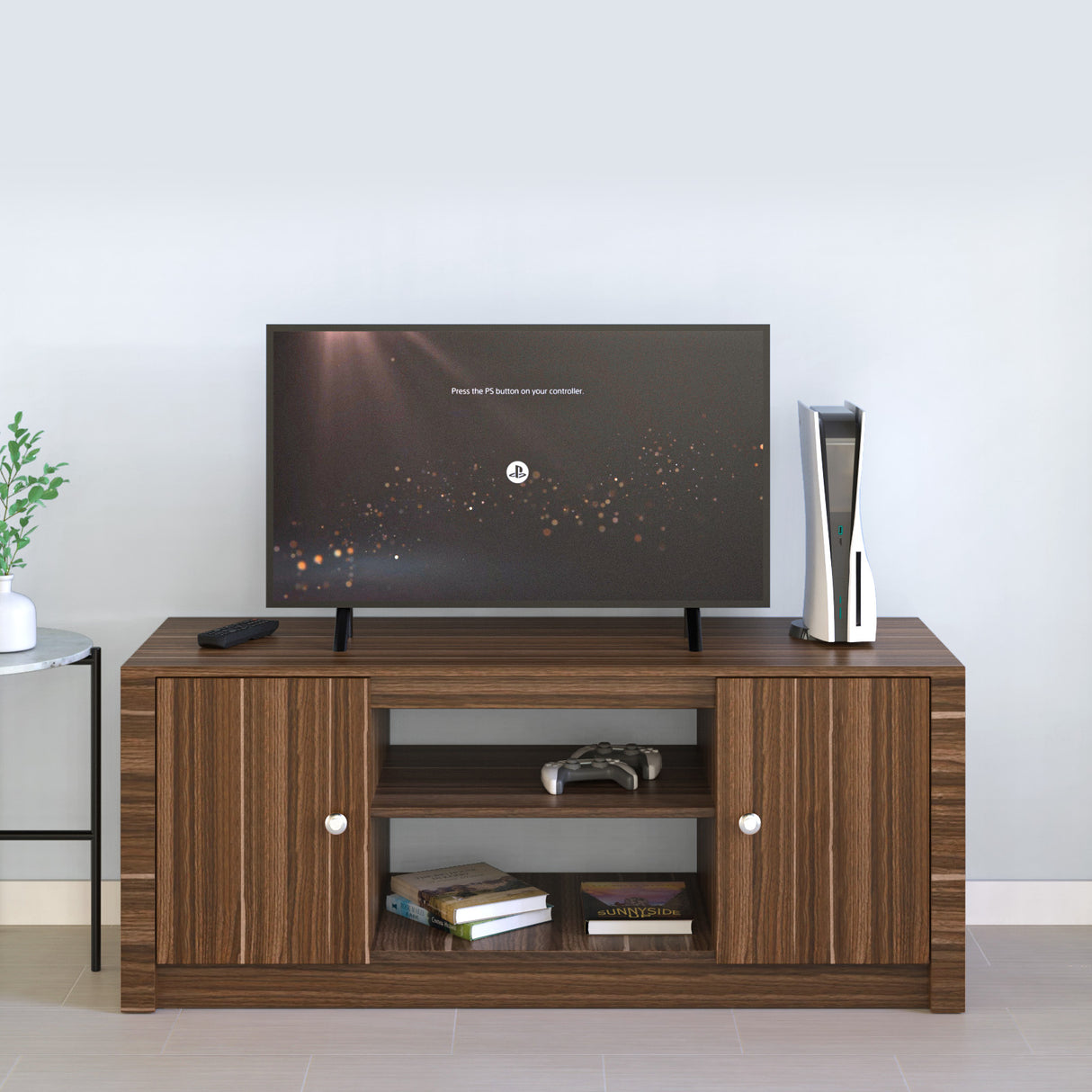 Nilkamal willy Tv Cabinet Walnut Lwillytvcbntwnt