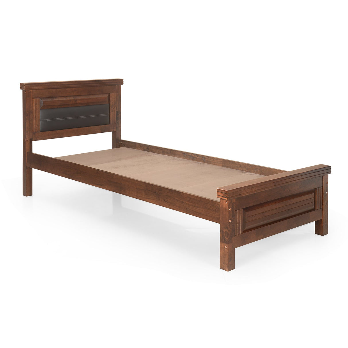 Dexter Solid Wood Single Bed without Storage-Cappucino