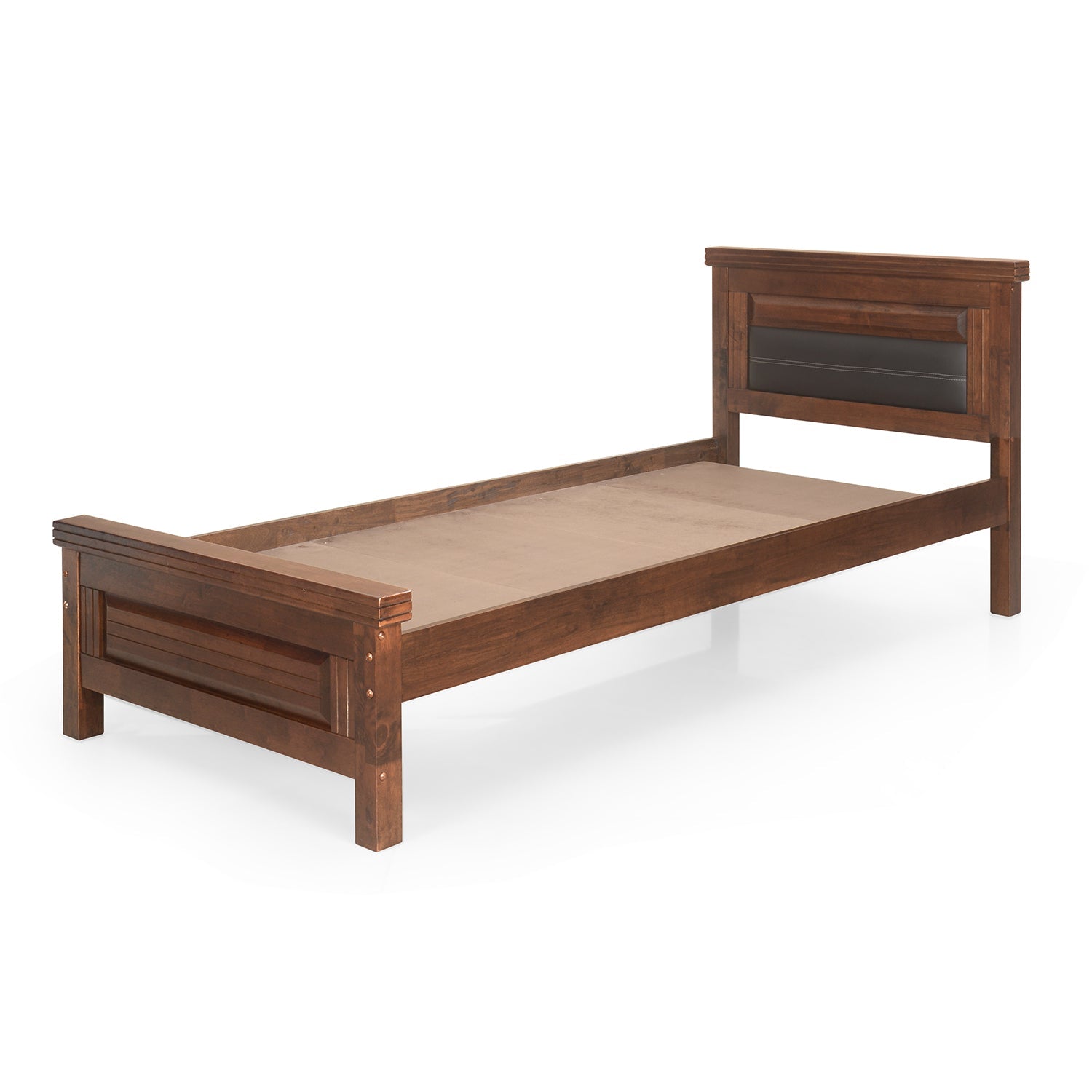 Dexter Solid Wood Single Bed without Storage-Cappucino