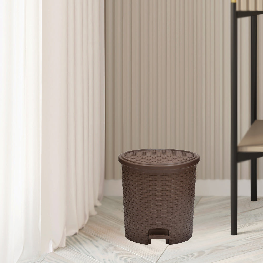 Nilkamal Paddle Dustbin 12 Liter (Season Rust Brown)