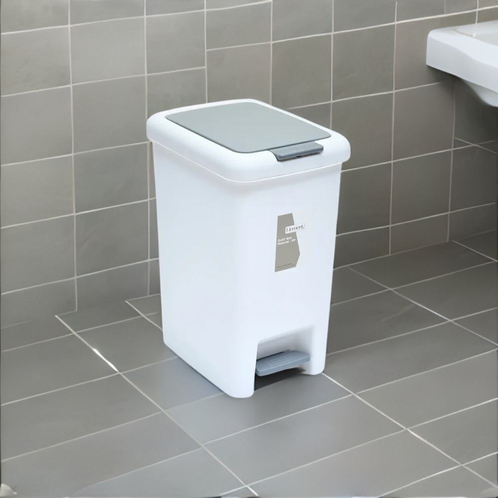 Pedal Press Polypropylene 8 L Dustbin- Grey