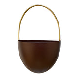 Cirque Wall Mounted Metal Planter 37 cm (Brown)
