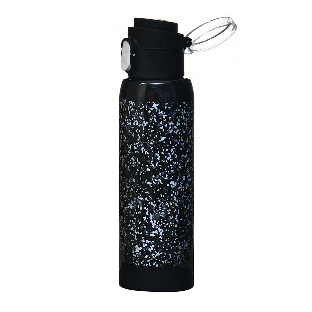 Granite Print 500 ml Sports Water Bottle (Black)