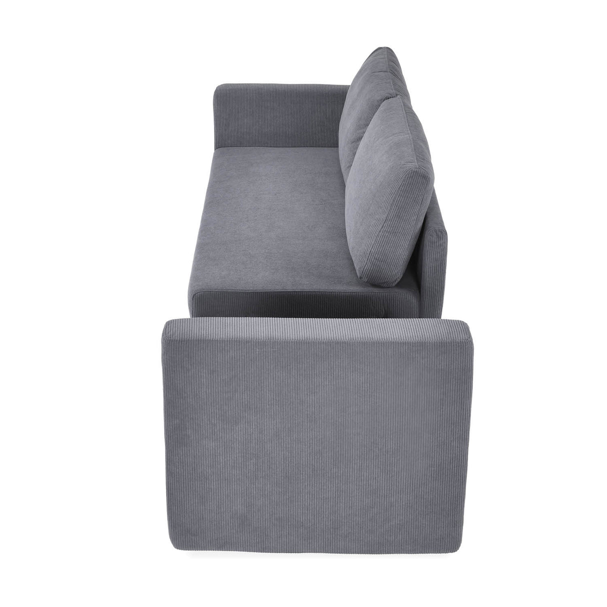 Flip 2 Seater Sofa Cum Bed- Grey