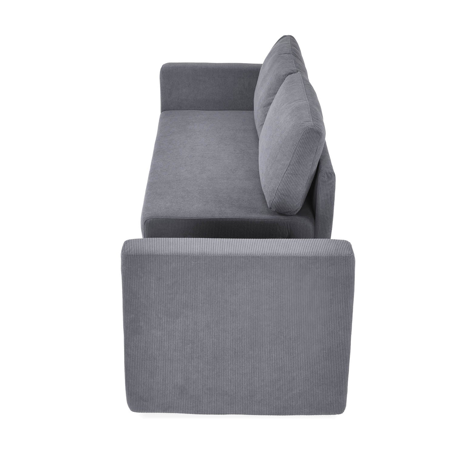 Flip 2 Seater Sofa Cum Bed- Grey