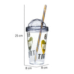 Beautiful Printed Plastic 660 ml Sipper Bottle (Yellow)
