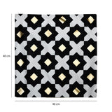 Abstract Polyester 16" x 16" Cushion Cover (Black & Gold)