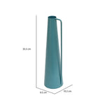 Decorative Modern Metal Vase With Handle- Turquoise
