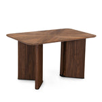 4 Seater Parquel Wooden Dining Set with Dexor Base and Tierra Chairs- Walnut Brown