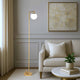 One Bulb Modern Floor Lamp (Gold)