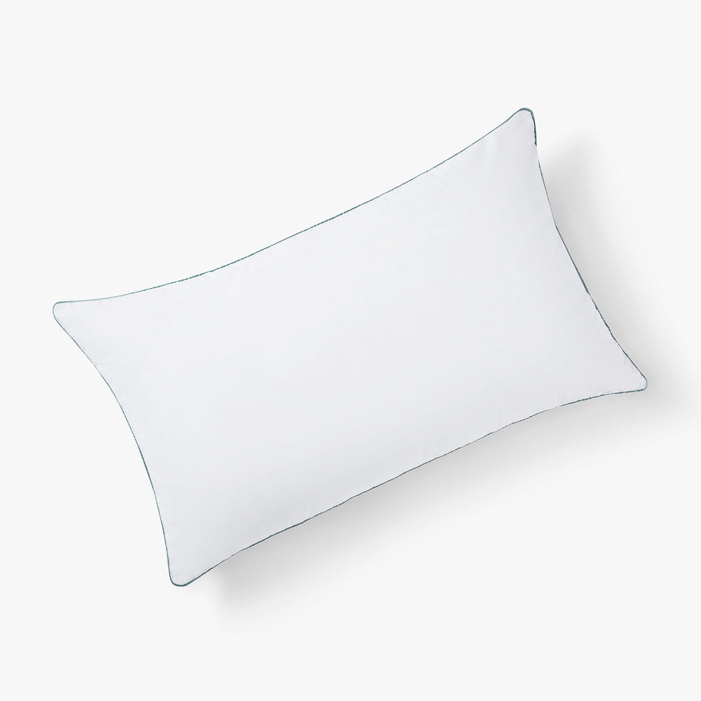 Spaces Breath Easy 100% Cotton 233 GSM Supportive Standard Pillow - 17 x 27 Inches, White