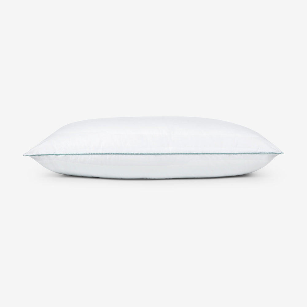 Spaces Breath Easy 100% Cotton 233 GSM Supportive Standard Pillow - 17 x 27 Inches, White