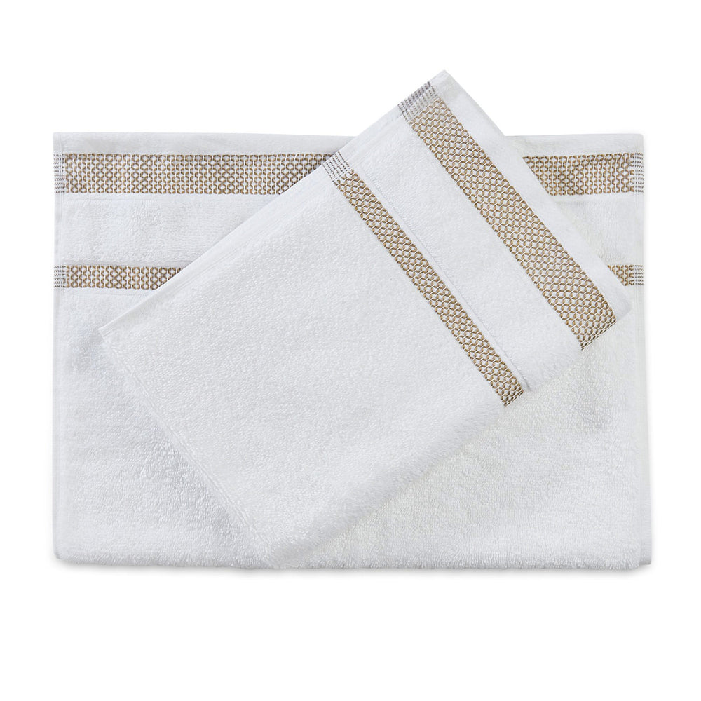 Spaces Hygro 100% Cotton 600 GSM Solid Set of 2 Hand Towel-16 x 24 Inches, White
