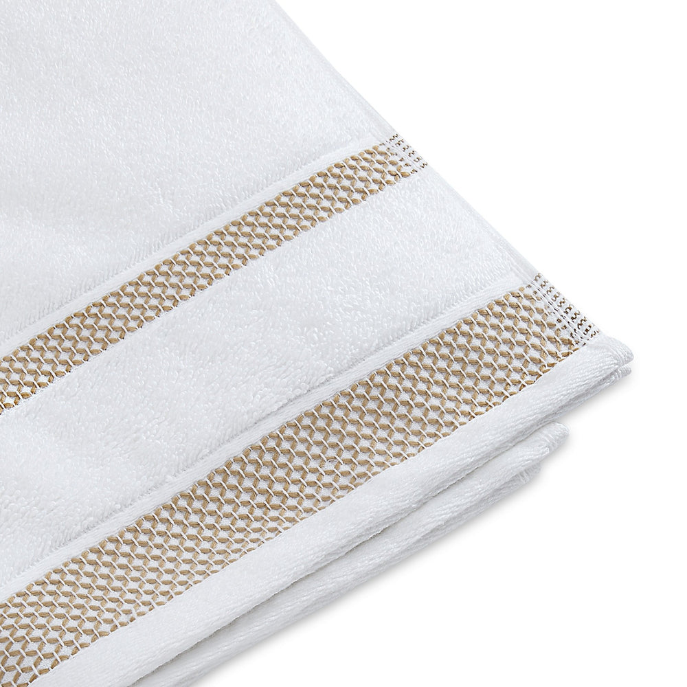 Spaces Hygro 100% Cotton 600 GSM Solid Set of 2 Hand Towel-16 x 24 Inches, White