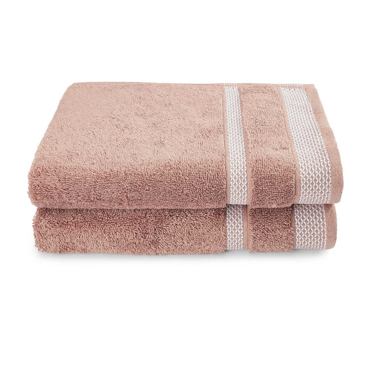 Spaces Hygro 100% Cotton 600 GSM Solid Set of 2 Hand Towel -16 x 24 Inches, Brown
