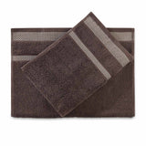 Spaces Hygro 100% Cotton 600 GSM Solid Set of 2 Hand Towel -16 x 24 Inches, Dark Brown