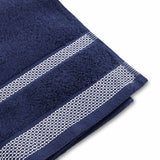 Spaces Hygro 100% Cotton 600 GSM Solid Set of 2 Hand Towel -16 x 24 Inches, Dark Blue