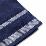 Spaces Hygro 100% Cotton 600 GSM Solid Set of 2 Hand Towel -16 x 24 Inches, Dark Blue