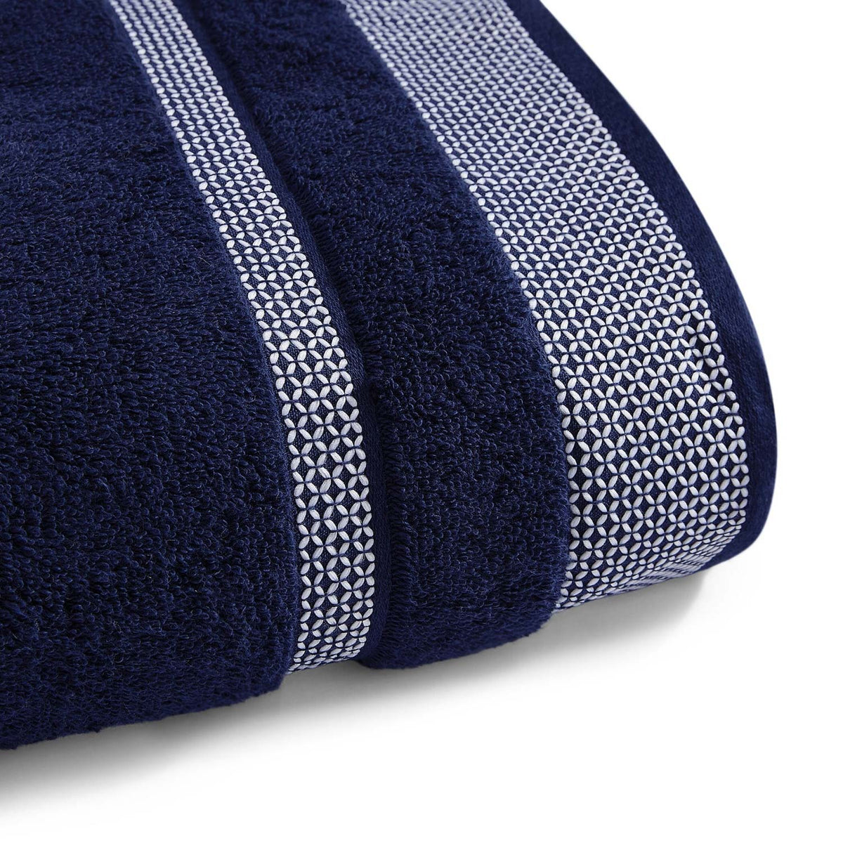 Spaces Hygro 100% Cotton Solid Bath Towel - 30 x 59 Inches, Dark Blue