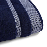 Spaces Hygro 100% Cotton Solid Bath Towel - 30 x 59 Inches, Dark Blue