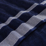 Spaces Hygro 100% Cotton Solid Bath Towel - 30 x 59 Inches, Dark Blue