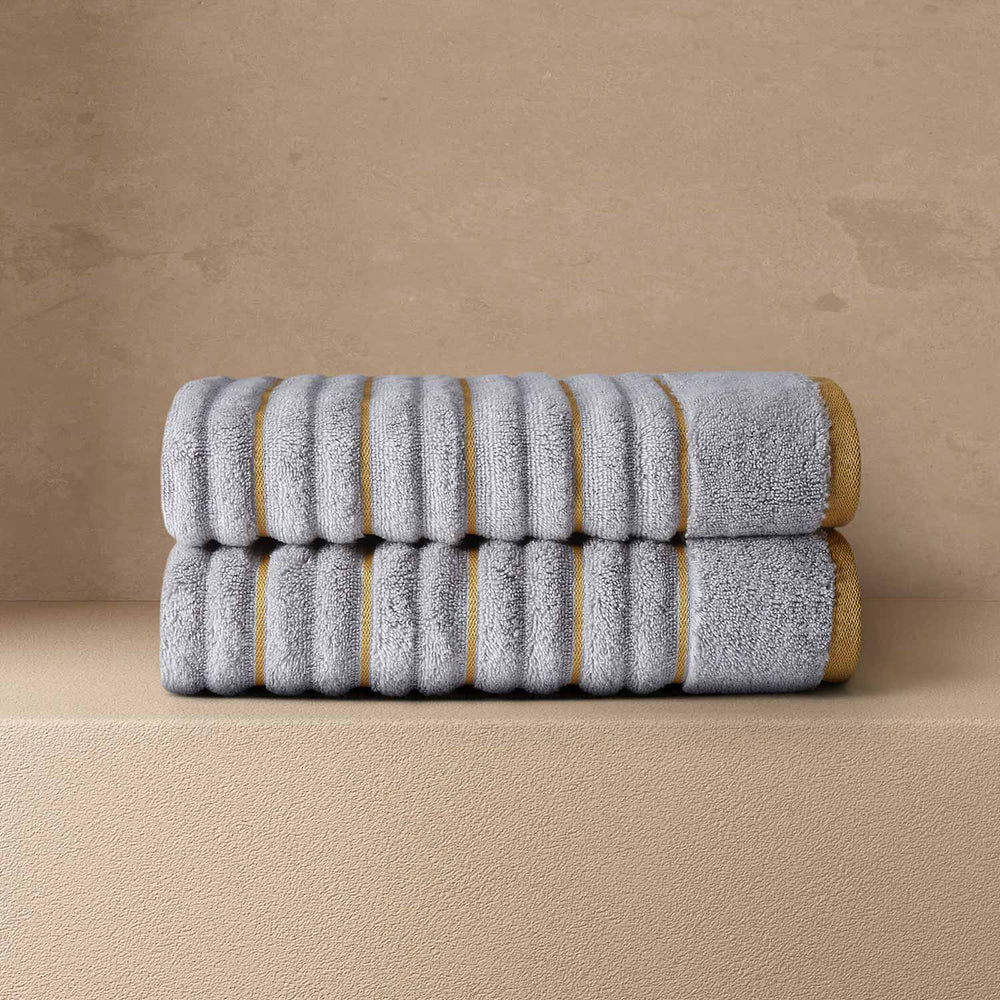 Spaces Exotica 100% Cotton 575 GSM Solid Set of 2 Hand Towel -16 x 24 Inches, Multicolor
