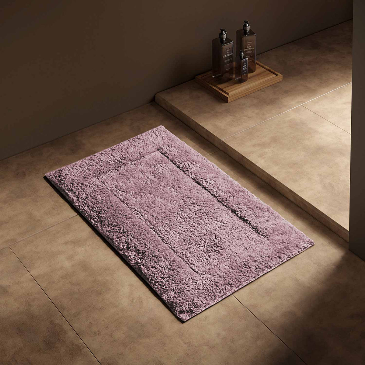 Spaces Hygro Cotton 2000 GSM Small Bath Mat - 15 x 23 Inches, Light Brown