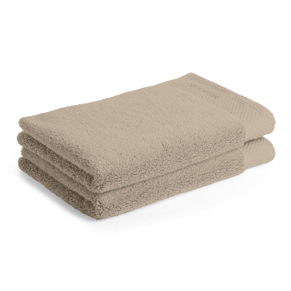 Spaces Eminence 100% Cotton 670 GSM Solid Set of 2 Hand Towel -16 x 24 Inches, Brown