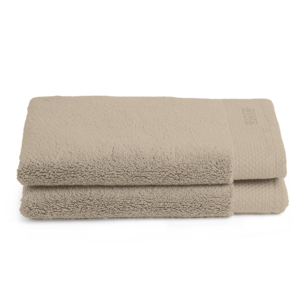 Spaces Eminence 100% Cotton 670 GSM Solid Set of 2 Hand Towel -16 x 24 Inches, Brown