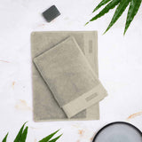 Spaces Eminence 100% Cotton 670 GSM Solid Set of 2 Hand Towel -16 x 24 Inches, Light Grey