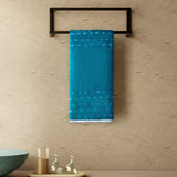 Spaces Airsoft 100% Cotton 450 GSM Solid Set of 2 Hand Towel -16 x 24 Inches, Dark Teal