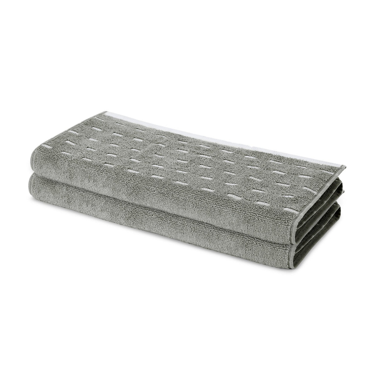 Spaces Airsoft 100% Cotton 450 GSM Solid Set of 2 Hand Towel -16 x 24 Inches, Grey