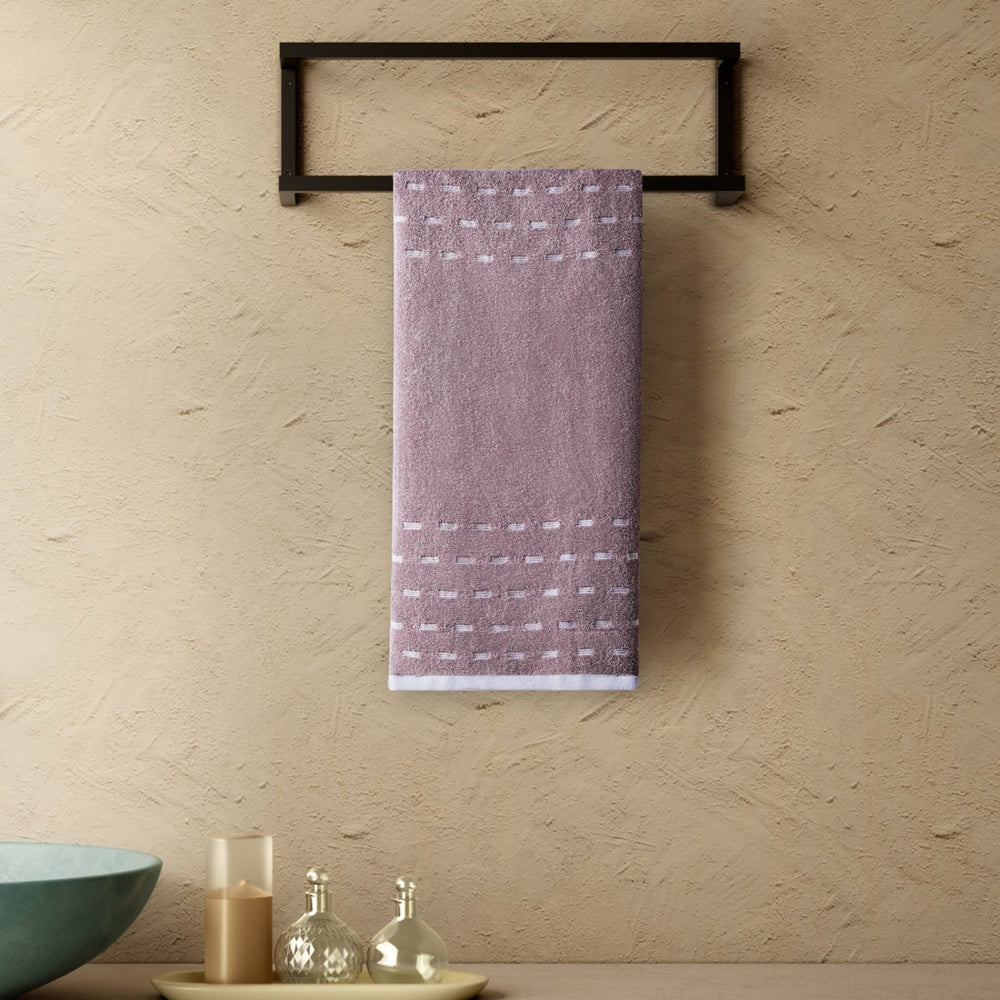 Spaces Airsoft 100% Cotton 450 GSM Solid Set of 2 Hand Towel -16 x 24 Inches, Light Violet