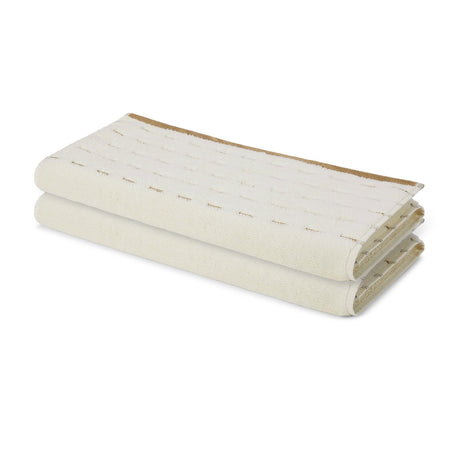 Spaces Airsoft 100% Cotton 450 GSM Solid Set of 2 Hand Towel -16 x 24 Inches, Beige
