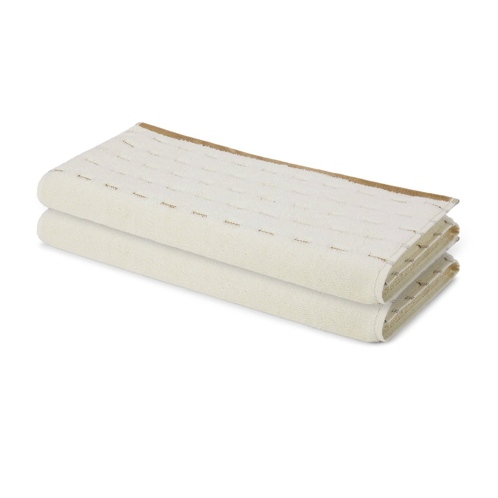Spaces Airsoft 100% Cotton 450 GSM Solid Set of 2 Hand Towel -16 x 24 Inches, Beige