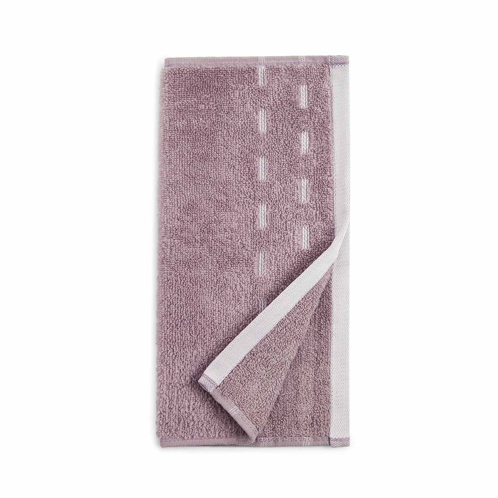 Spaces Airsoft 100% Cotton 450 GSM Solid Set of 4 Face Towel - 11 x 11 Inches, Light Violet