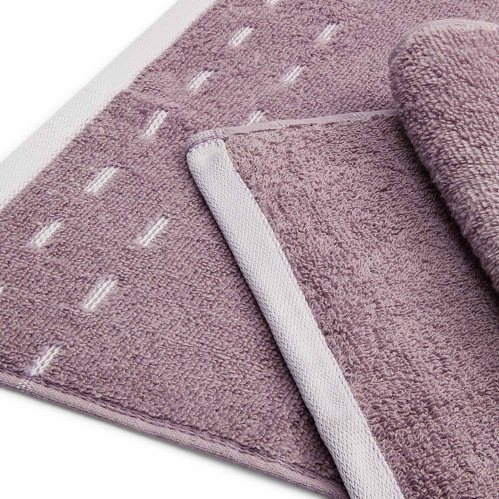 Spaces Airsoft 100% Cotton 450 GSM Solid Set of 4 Face Towel - 11 x 11 Inches, Light Violet