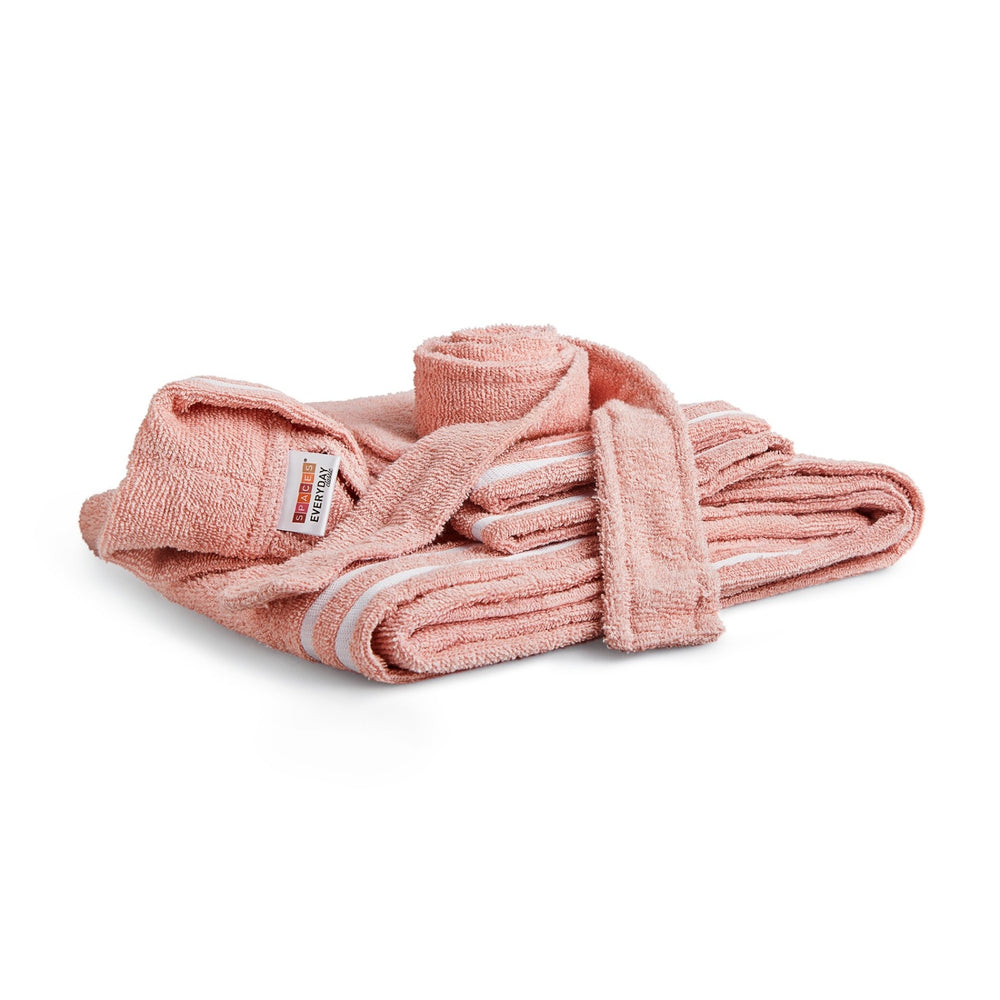 Spaces Airsoft 100% Cotton 300 GSM Medium Bath Robe- Blush