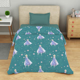 Spaces Disney Forzen 100% Cotton 170 TC Topsheet for Kids - 60 x 90 Inches, Teal