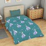 Spaces Disney Forzen 100% Cotton 170 TC Topsheet for Kids - 60 x 90 Inches, Teal