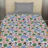 Spaces Marvel Avengers 100% Cotton 170 TC Topsheet for Kids - 60 x 90 Inches, Light Grey