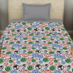Spaces Marvel Avengers 100% Cotton 170 TC Topsheet for Kids - 60 x 90 Inches, Light Grey