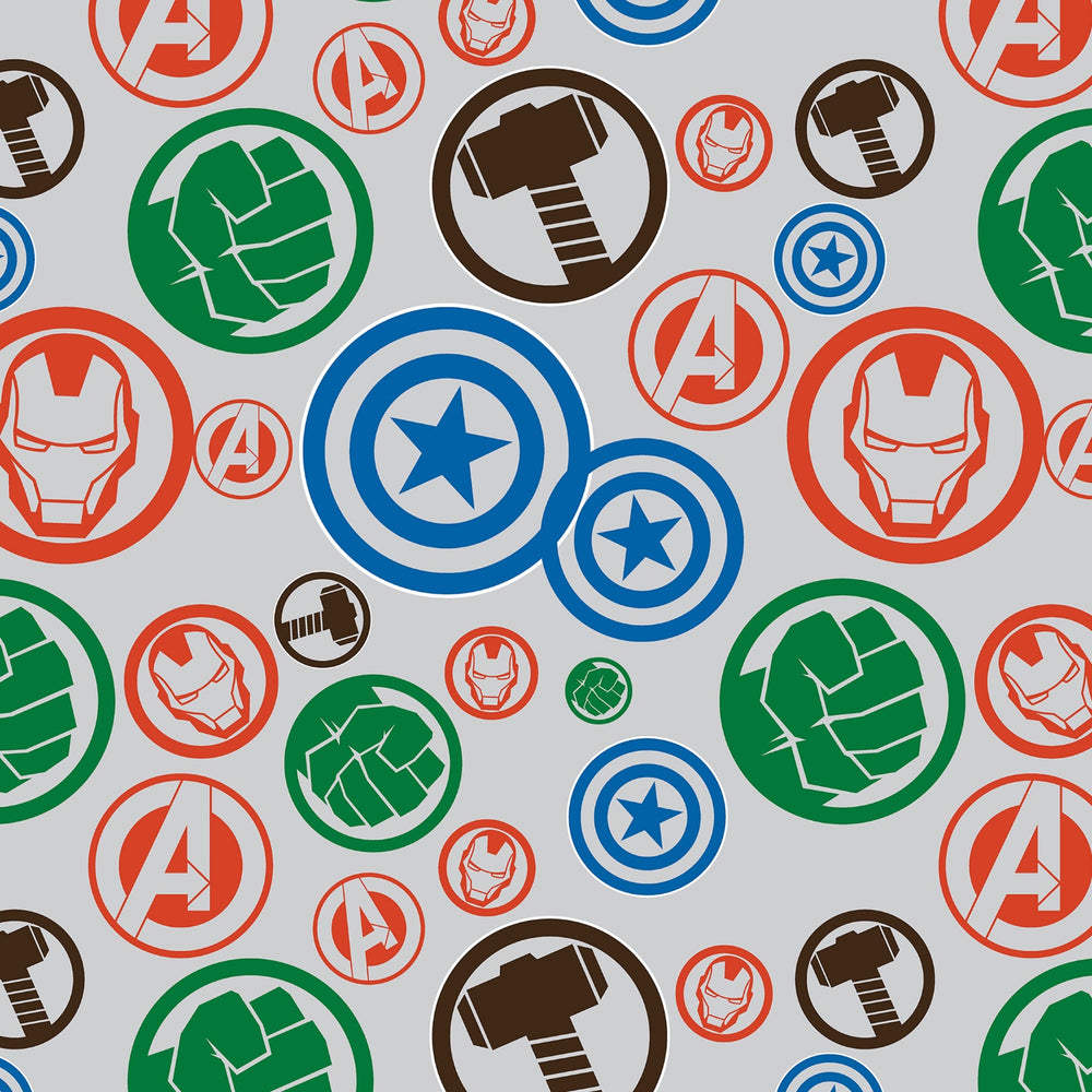 Spaces Marvel Avengers 100% Cotton 170 TC Topsheet for Kids - 60 x 90 Inches, Light Grey