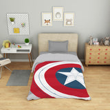 Spaces Marvel Captain America 100% Cotton 132 TC Single Quilt - 152 x 228 cm, Red