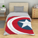 Spaces Marvel Captain America 100% Cotton 132 TC Single Quilt - 152 x 228 cm, Red