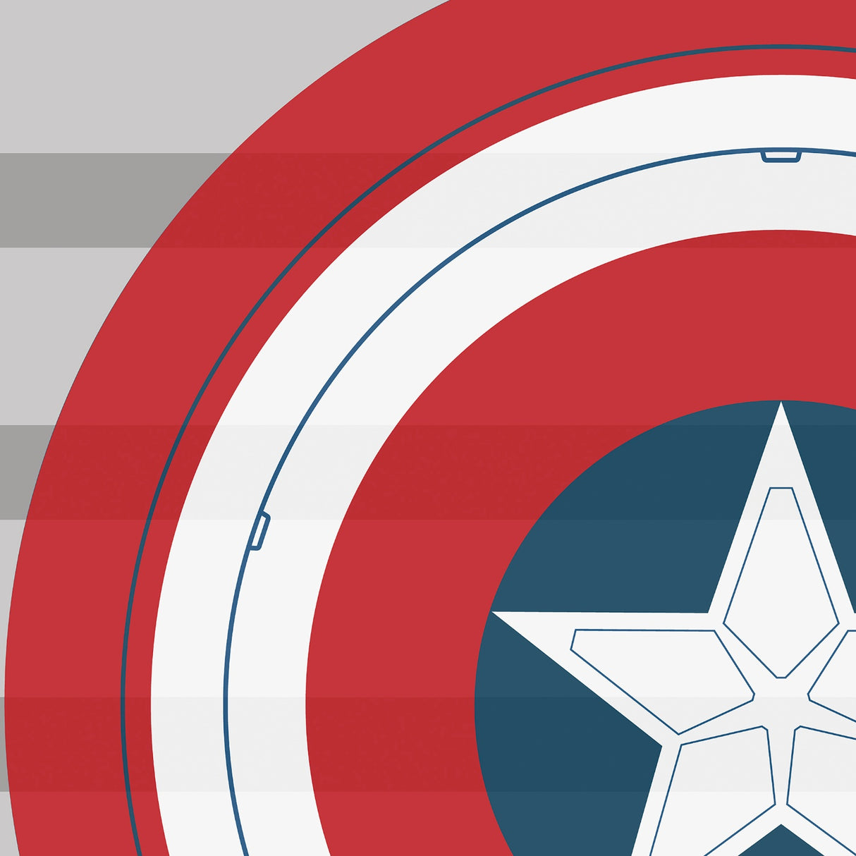 Spaces Marvel Captain America 100% Cotton 132 TC Single Quilt - 152 x 228 cm, Red
